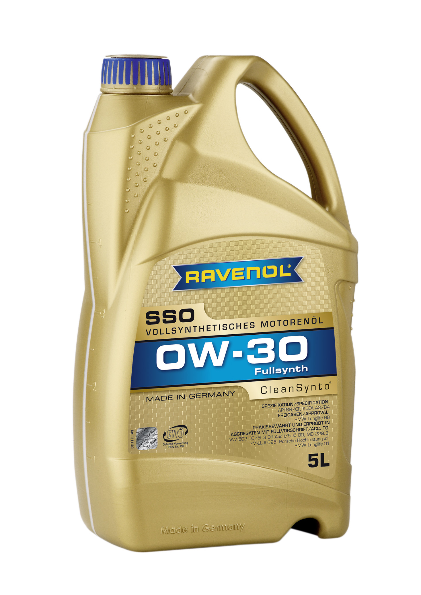 Моторное масло Ravenol 4014835718357 SSO 0W-30 5 л