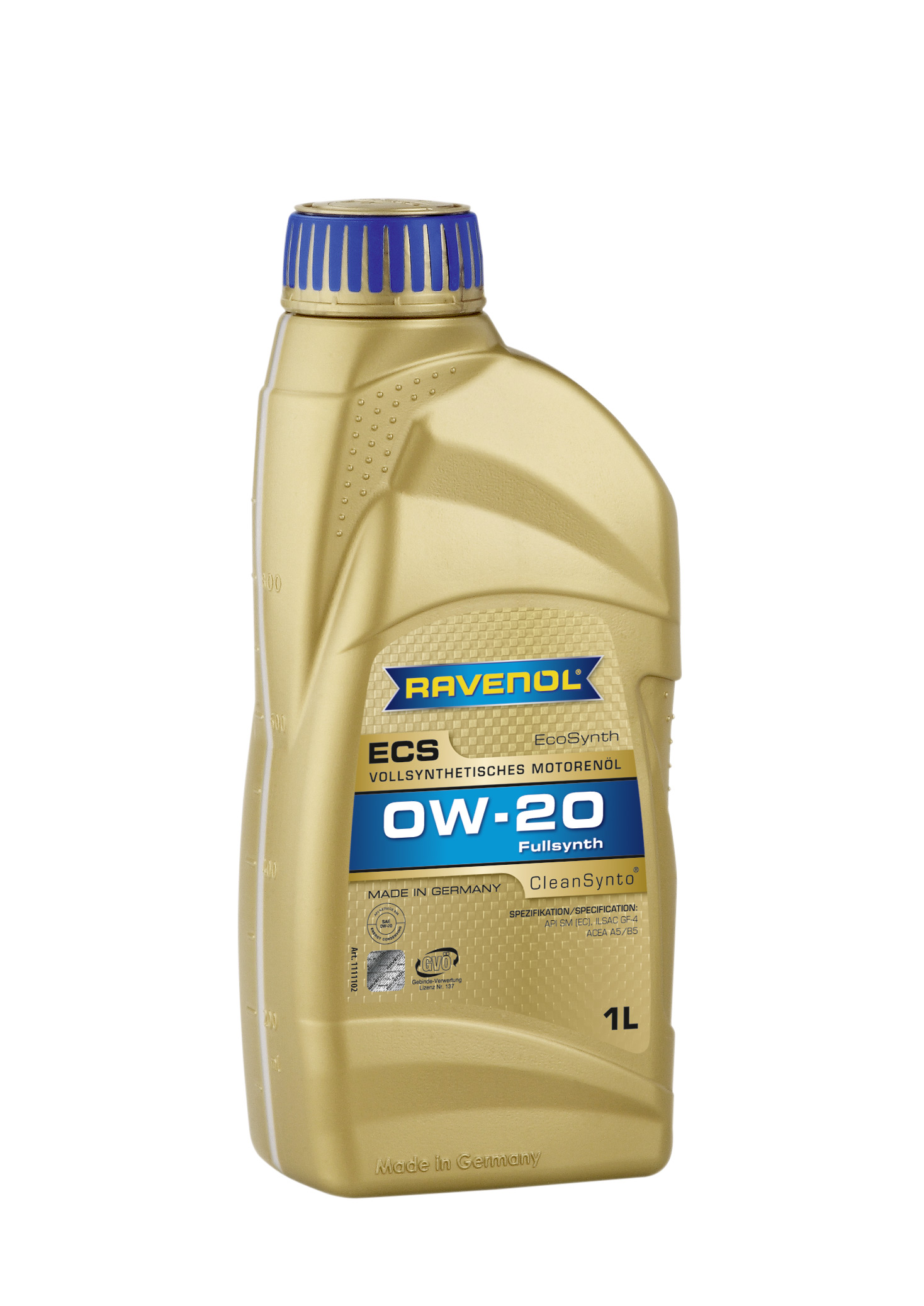 Моторное масло Ravenol 4014835718517 ECS EcoSynth 0W-20 1 л