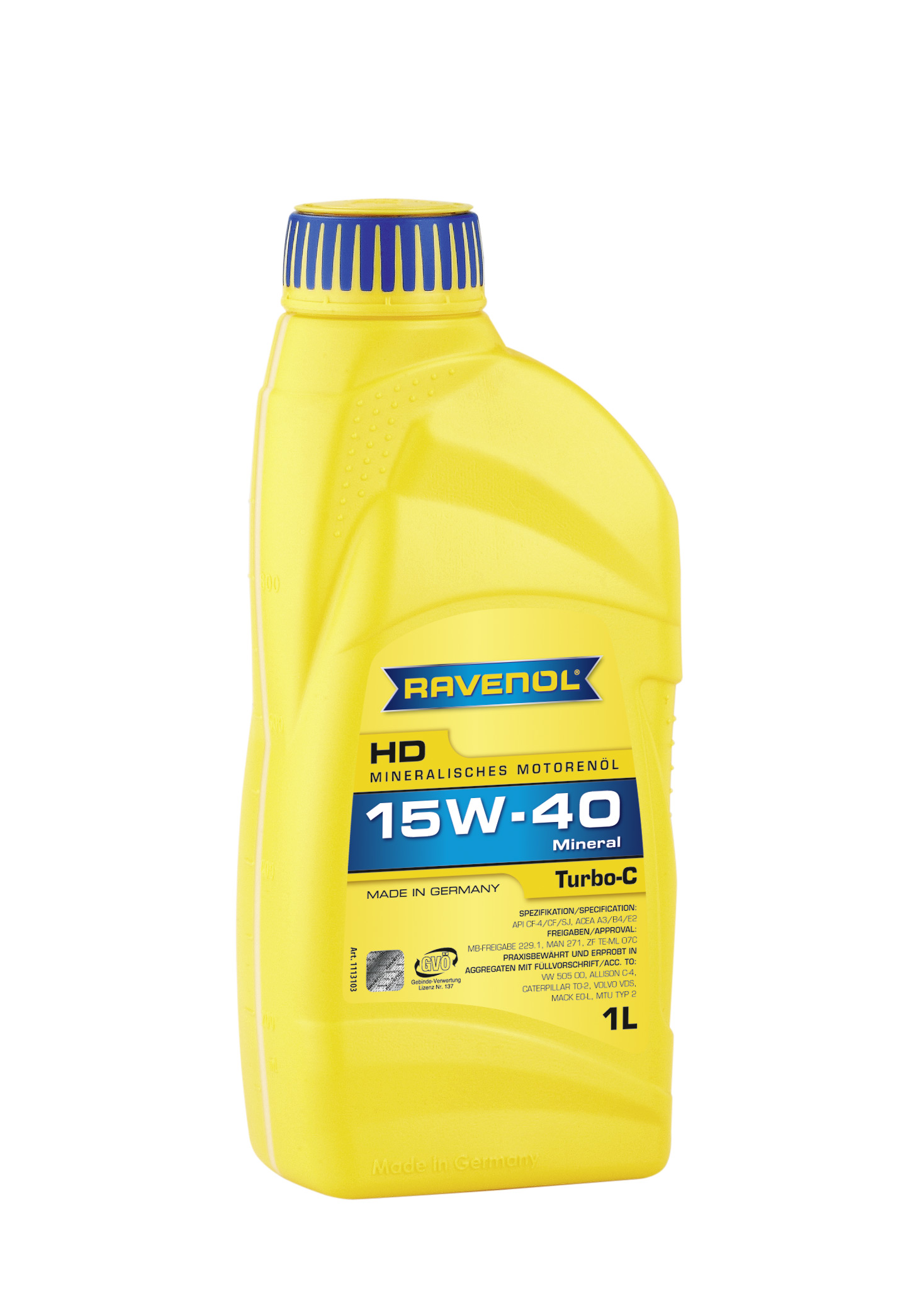 Моторное масло Ravenol 4014835724518 Turbo-C HD-C 15W-40 1 л