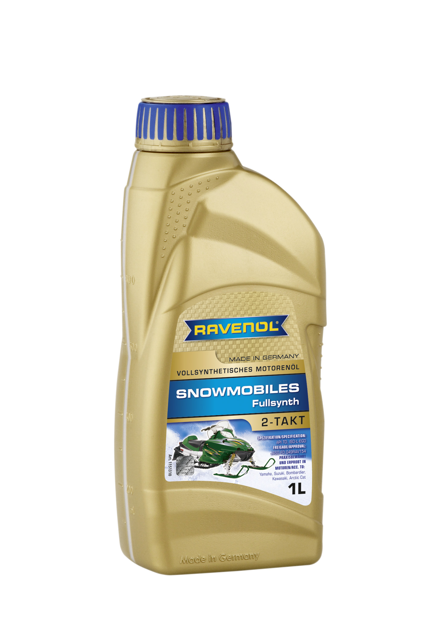 Моторное масло Ravenol 4014835727915 Snowmobils Fullsynth. 2-Takt  1 л