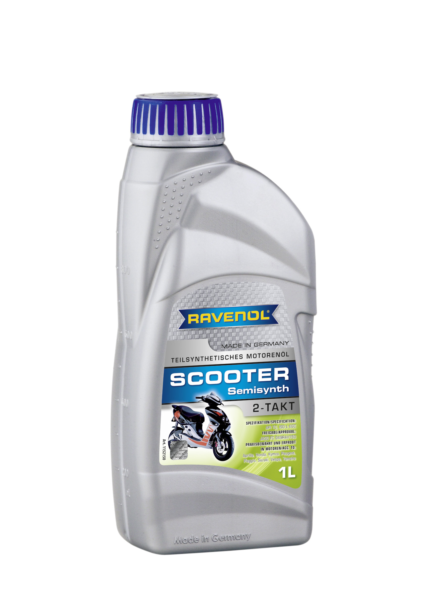 Моторное масло Ravenol 4014835728110 SCOOTER 2-Takt Teilsynth  1 л