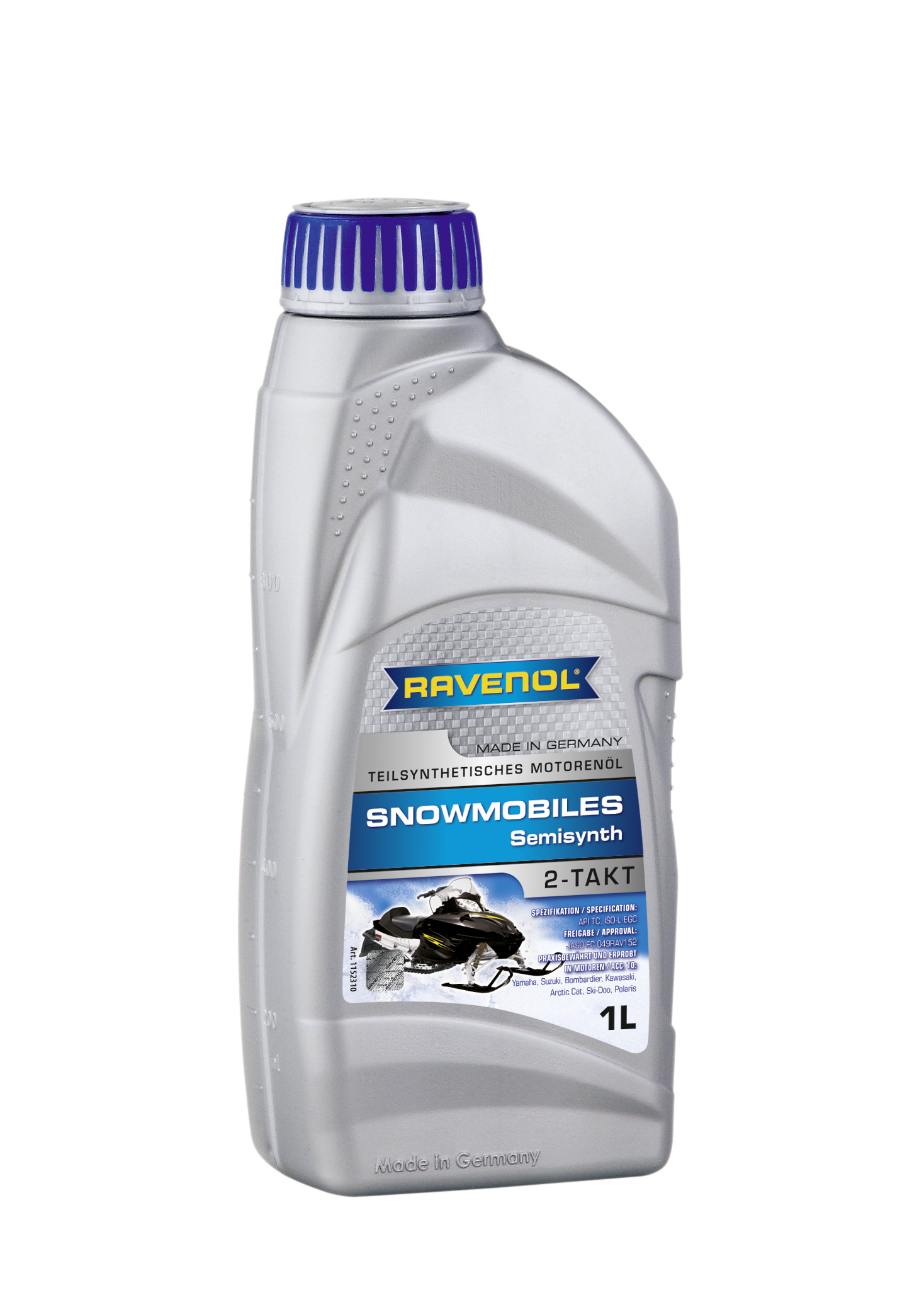 Моторное масло Ravenol 4014835728516 Snowmobiles Teilsynth. 2-Takt  1 л