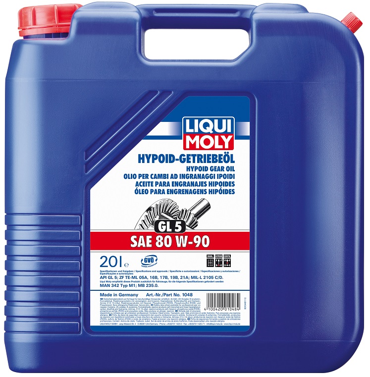 Трансмиссионное масло Liqui Moly 1048 Hypoid Getriebeoil 80W-90 20 л