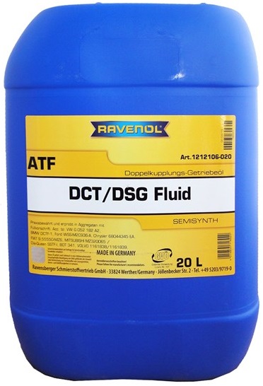 Трансмиссионное масло Ravenol 1212106-020-01-999 DCT/DSG Getriebe Fluid  20 л