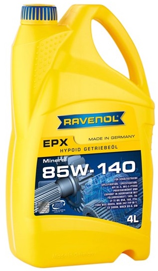 Трансмиссионное масло Ravenol 1223211-004-01-999 Hypoid EPX Getriebe-Oel 85W-140 4 л