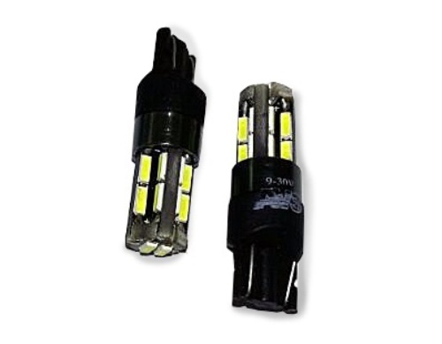 Лампа светодиодная T10 T104 белый (W2.1x9.5D) CANBUS 18SMD 4014, 12-24V, блистер 2 штуки