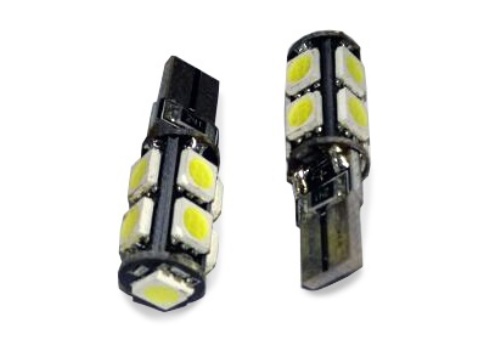 Лампа светодиодная T10 C011 белый (W2.1x9.5D) CANBUS 9SMD 5050, блистер 2 штуки