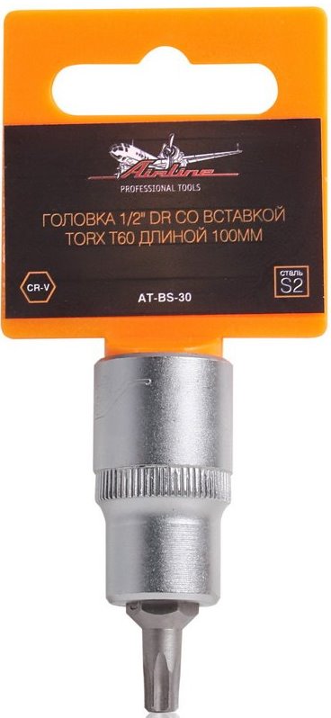 Головка 1/2 DR со вставкой TORX T30 AIRLINE AT-BS-19 (длина 55 мм)