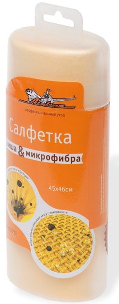 Салфетка из замши и микрофибры в тубе AIRLINE AB-C-01 (45х46 см)