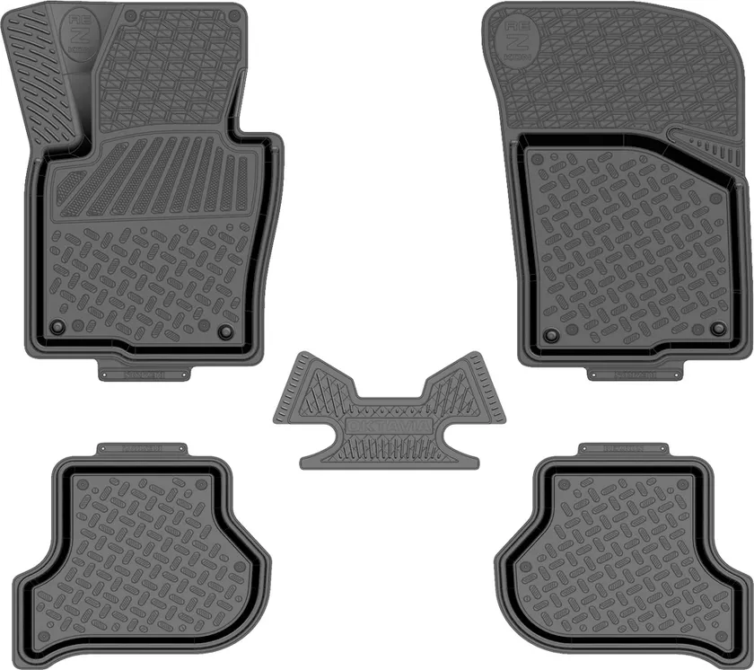 Коврики Rezkon резиновые для салона Skoda Octavia А5 2009-2013