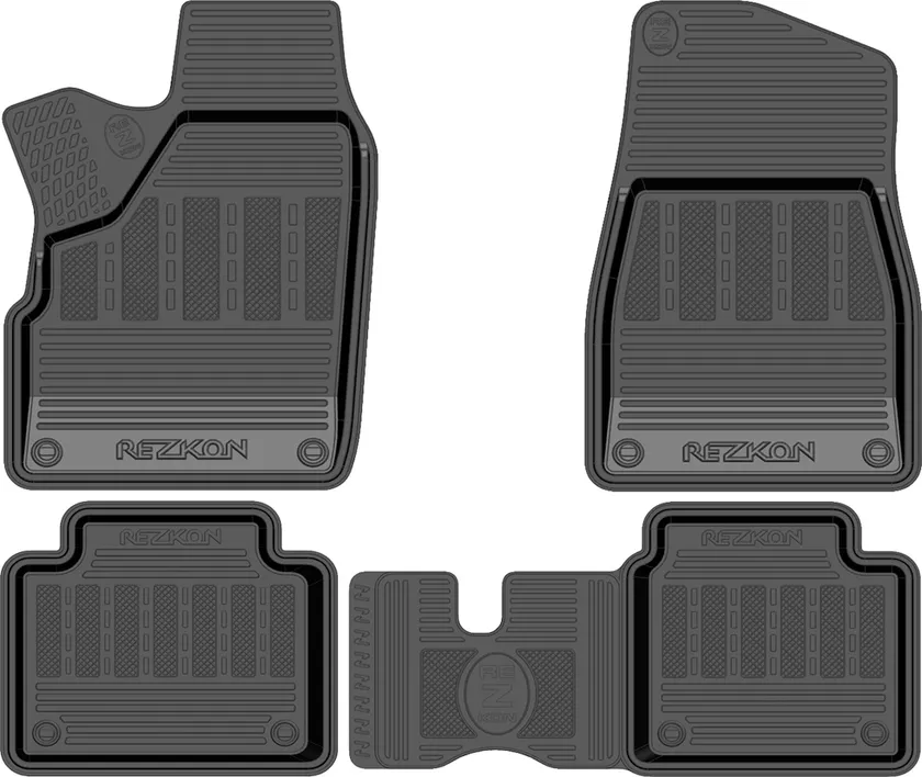 Коврики Rezkon резиновые (стандар) для салона Lada (ВАЗ) 2131 (Нива) Urban 2016-2020