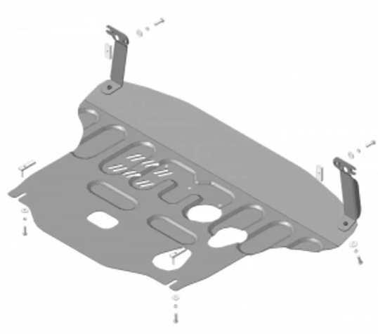 Защита Мотодор для картера и КПП Kia Soul III FWD 2019-2020