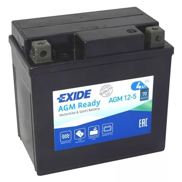 Аккумуляторная батарея Exide AGM125 (12В, 4А/ч)