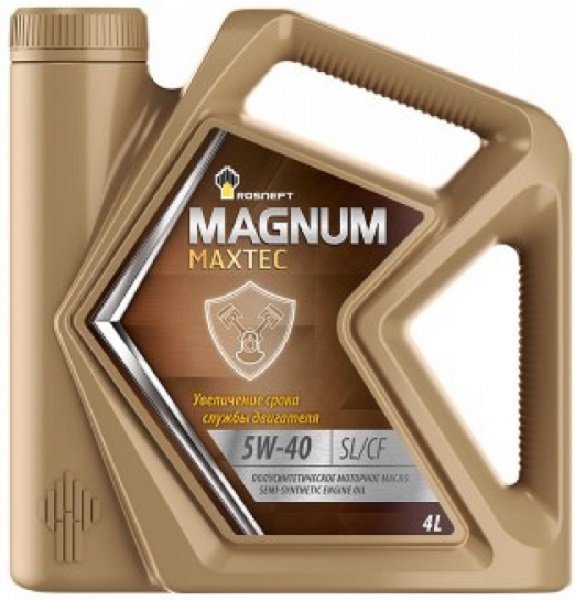 Масло моторное полусинтетическое Роснефть 40814642 RN Magnum Maxtec 5W-40, 4л