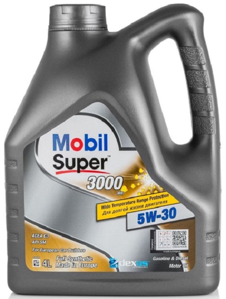 Масло моторное синтетическое Mobil 153018 Super 3000 XE 5W-30, 4л