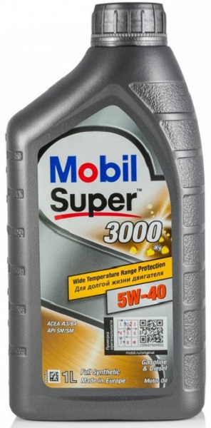 Масло моторное синтетическое Mobil 152567 Super 3000 X1 5W-40, 1л