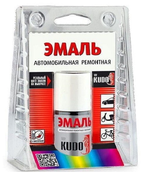 Эмаль автомобильная KUDO KU-72852  ремонтная с кисточкой VOLKSWAGEN  0Q Pure White 