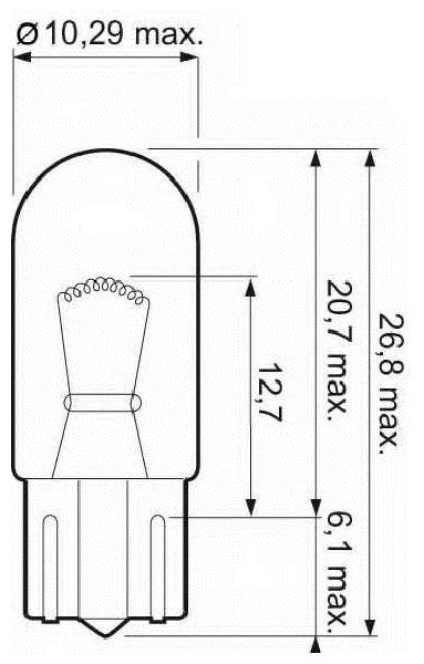 Лампа накаливания Valeo 032 211 Essential W5W, 12В, 5Вт