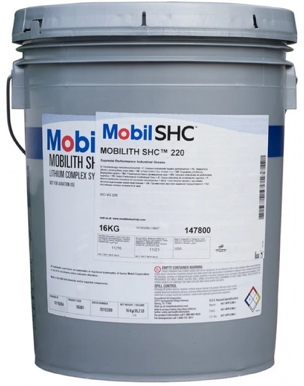 Смазка пластичная Mobil 147800 Mobilith SHC 220 (16 кг)