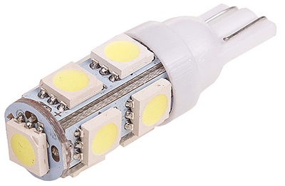 Лампа светодиодная Маяк 24T10-W\10SMD\2BL Standart W5W 24В, 1шт