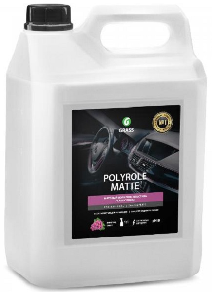 Полироль-очиститель пластика матовый блеск Polyrole Matte Grass 120111, 5л