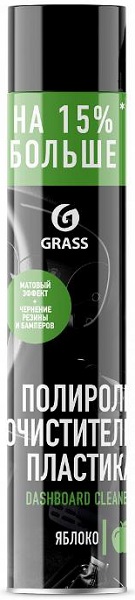 Полироль-очиститель пластика Dashboard Cleaner матовый блеск Grass 120107-5, яблоко, 750 мл