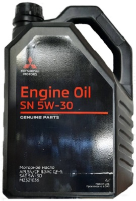 Масло моторное синтетическое Mitsubishi MZ 321036 ENGINE OIL 5W-30, 4л