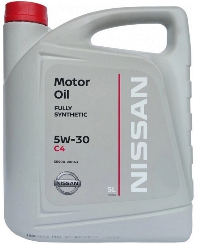 Масло моторное синтетическое Nissan KE900-90043-R Motor Oil DPF 5W-30, 5л