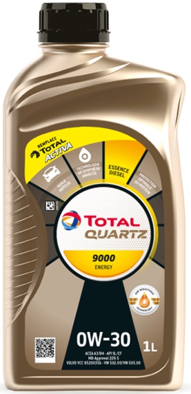 Масло моторное синтетическое Total 213687 QUARTZ 9000 ENERGY 0W-30, 4л