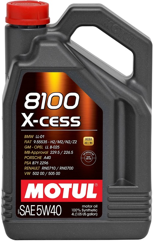 Масло моторное синтетическое Motul 104256 8100 X-CESS 5W-40, 4л