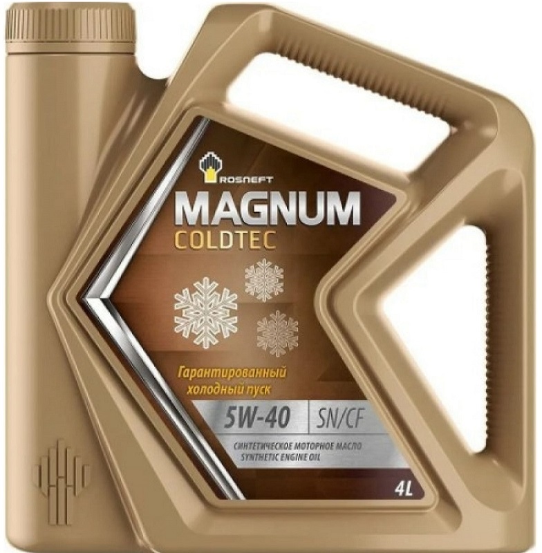 Масло моторное синтетическое Роснефть 40813842 RN Magnum Coldtec 5W-40, 4л