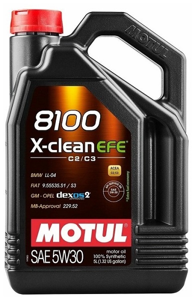 Масло моторное синтетическое Motul 109171 8100 X-clean EFE 5W-30, 4л