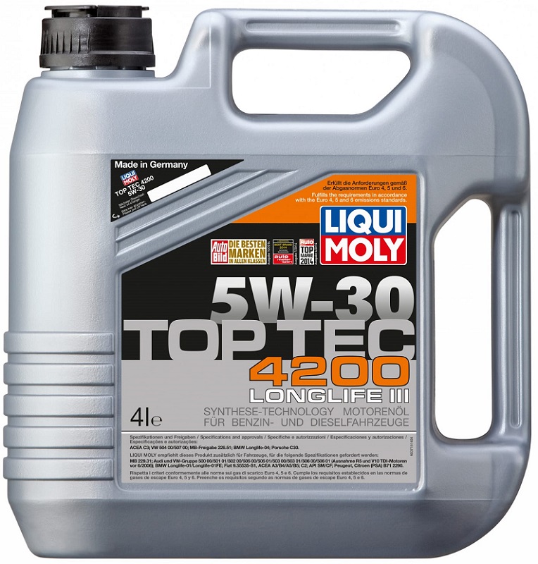 Масло моторное синтетическое Liqui Moly 3715 Top Tec 4200 5W-30, 4л