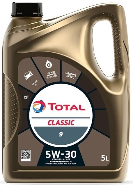 Масло моторное синтетическое Total 213839 Classic 9 5W-30, 5л