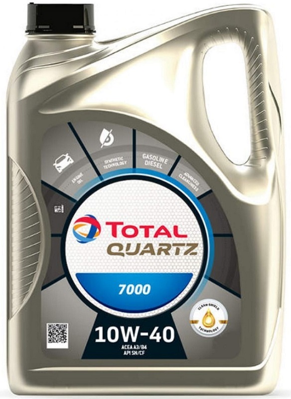 Масло моторное полусинтетическое Total 214107 QUARTZ 7000 10W-40, 4л