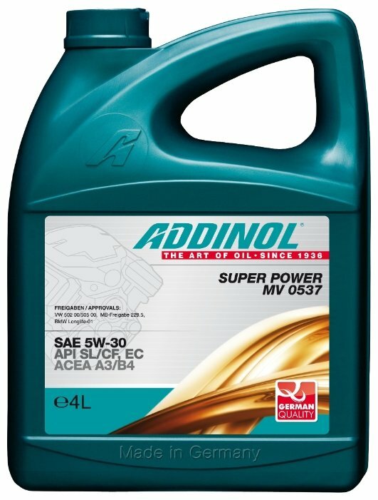 Масло моторное синтетическое Addinol 4014766250520 Super Power MV 0537 5W-30, 4л