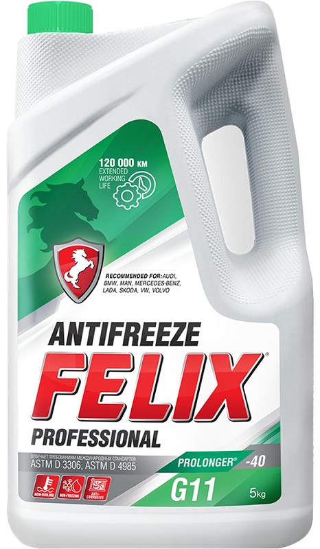 Жидкость охлаждающая Felix 430206031 PROLONGER, зелёная, 4.5л