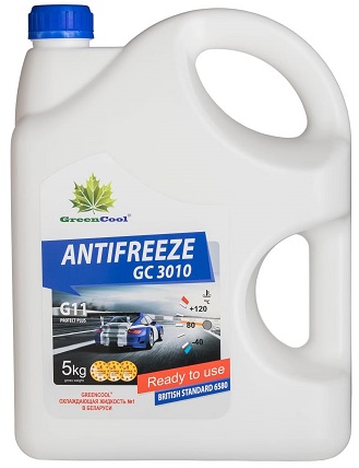 Жидкость охлаждающая Greencool 791678 GC 3010, синяя, 4.5л