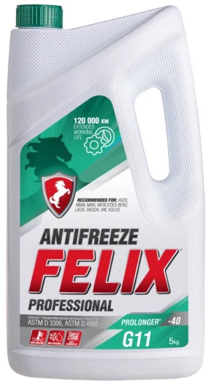 Жидкость охлаждающая Felix 430206038 PROLONGER, зелёная, 4.5л