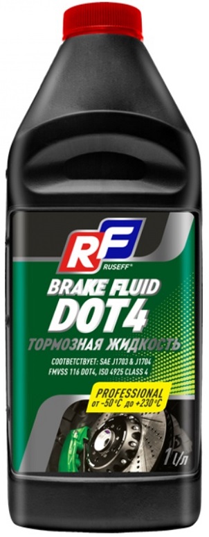 Жидкость тормозная Ruseff 20523N DOT 3/4, BRAKE FLUID, 1л