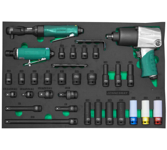 Набор пневматического инструмента Jonnesway JA-C231SV (1/2, 31 предмет)