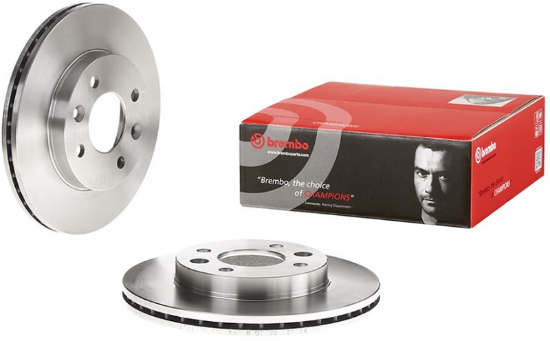 Диск тормозной передний Nissan, Renault Brembo 09.3148.14, D=238 мм