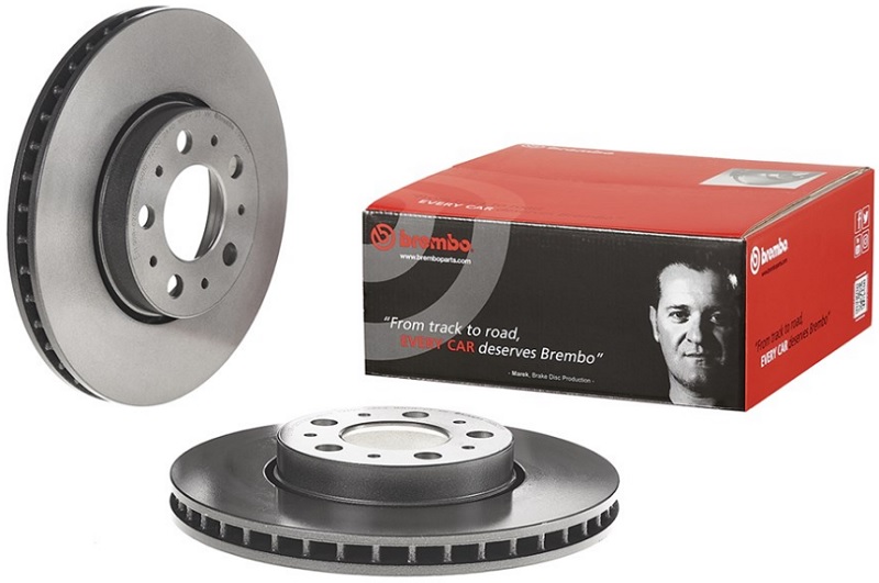 Диск тормозной передний Volvo S60 I, S80 I, V70 II, XC70 Brembo 09.8633.11, D=286 мм