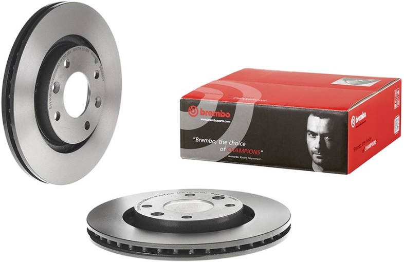 Диск тормозной передний Citroen, Opel, Peugeot Brembo 09.8695.11, D=266 мм