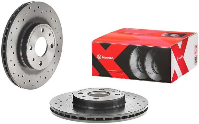 Диск тормозной передний LADA 110, 111, 112, Granta, Kalina, Priora Brembo 09.8903.1X, D=260 мм