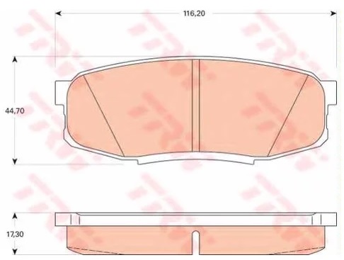 Колодки тормозные дисковые задние Lexus LX, Toyota Land Cruiser, Sequoia, Tundra TRW GDB 3491