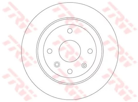 Диск тормозной задний Chevrolet Epica TRW DF 6360, D=276 мм 