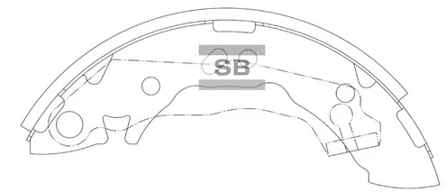 Колодки тормозные барабанные задние HYUNDAI ACCENT Hi-Q - SANGSIN BRAKE SA047