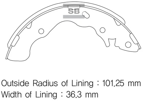 Колодки тормозные, барабанные HYUNDAI ACCENT Hi-Q - SANGSIN BRAKE SA128