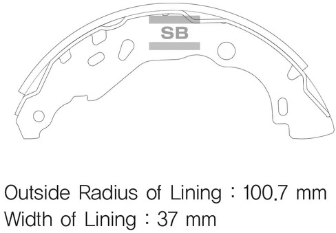 Колодки тормозные барабанные задние Nissan Micra, Note, Renault Logan Hi-Q - SANGSIN BRAKE SA177